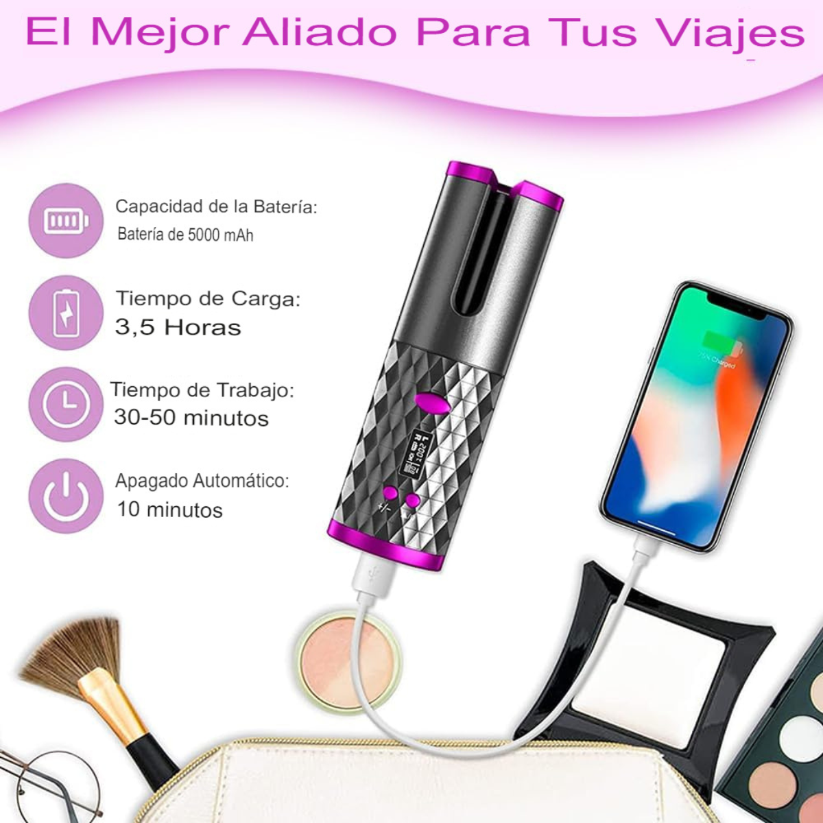 CurlGlam™ Onduladora Black Premium