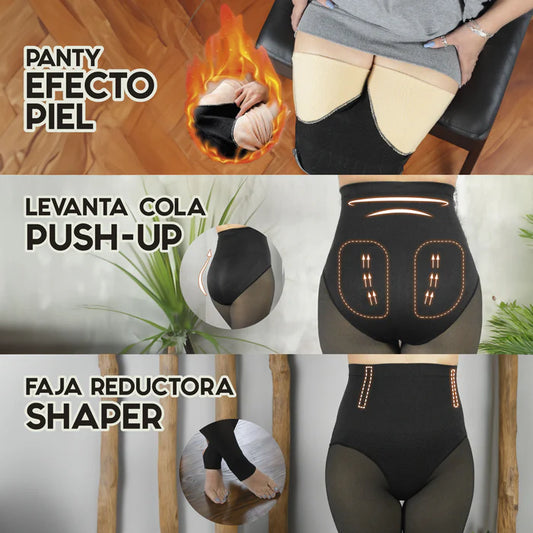 SiluetSkin™ Panty efecto piel con faja incorporada