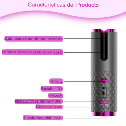 CurlGlam™ Onduladora Black Premium