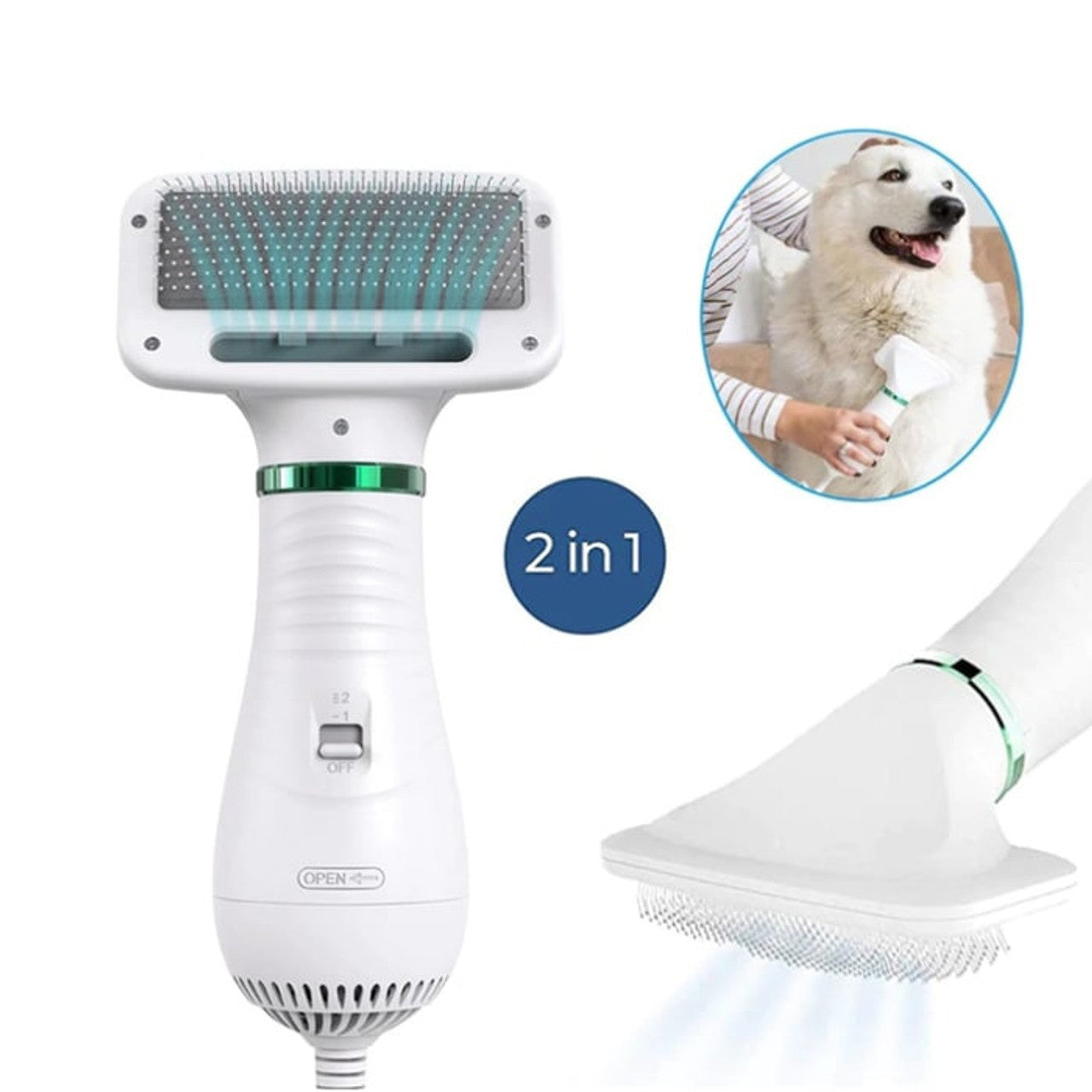 PetBrushDry™ - Cepillo Secador 2 en 1 para Mascotas