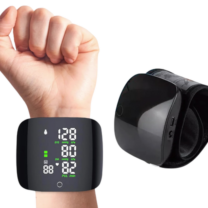 HealthTrack™ – Tensiómetro Digital de Muñeca Recargable
