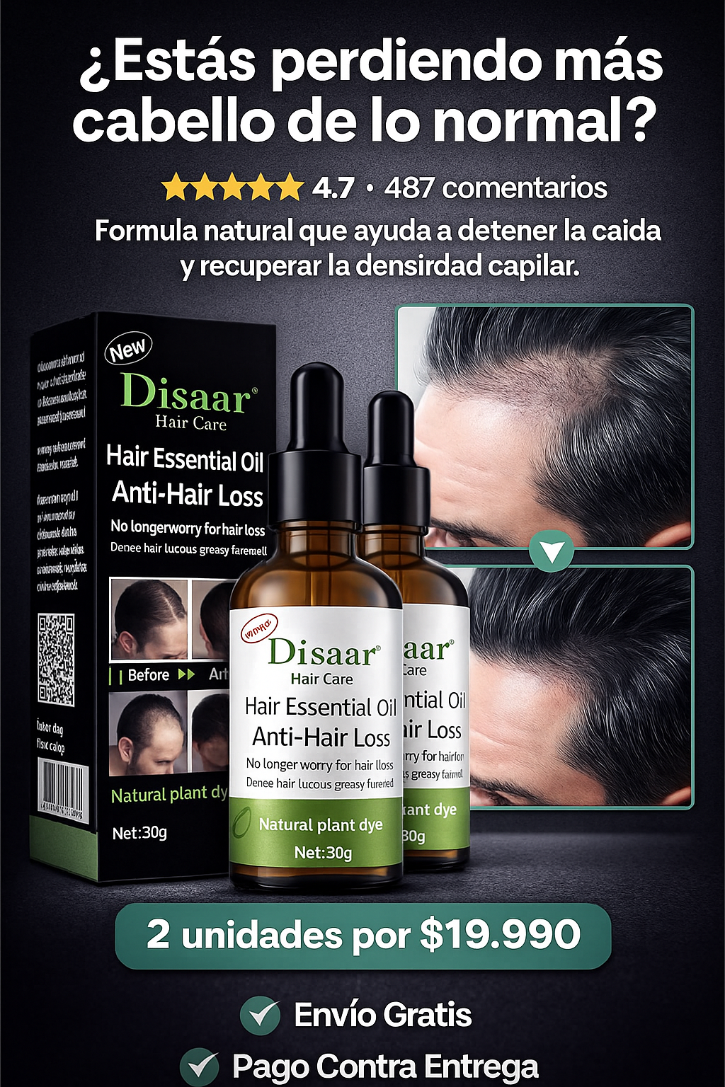 ACEITE DISAAR HAIR CARE ANTICAIDA 30 GR